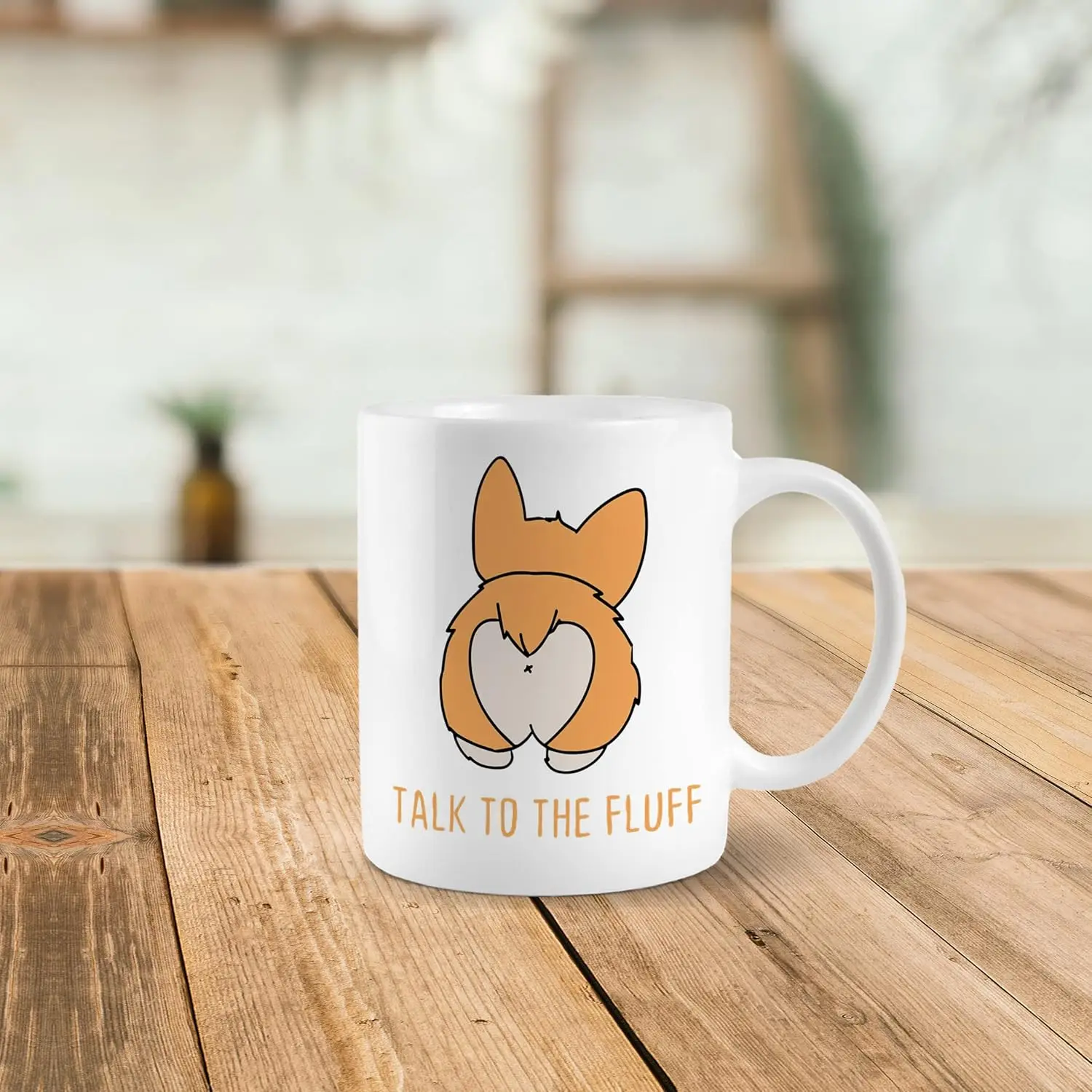 Ceramic Corgi Mug with Corgi Face – 11oz Funny Coffee & Tea Cup Suitable for Dog Lovers, Hand Wash Only, Gift for Christmas,
