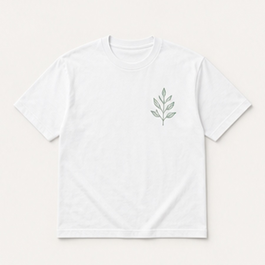 Graphic T Shirt Mono Bloom Design for Unisex Clean Casual Styling Featuring Botanical Line Art