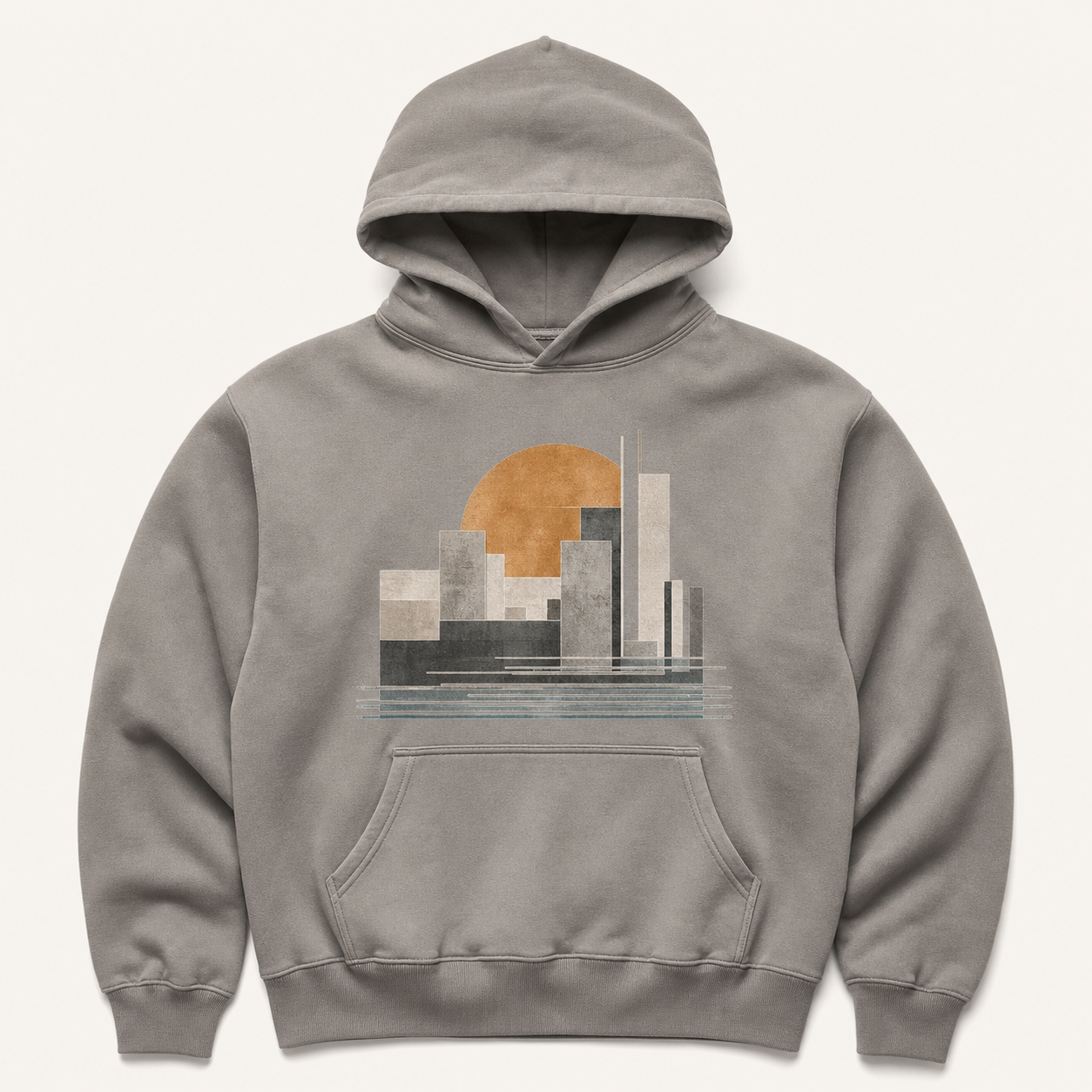Graphic Hoodie Afterlight Design for Unisex Late Night Layers Featuring Afterglow Line Artwork